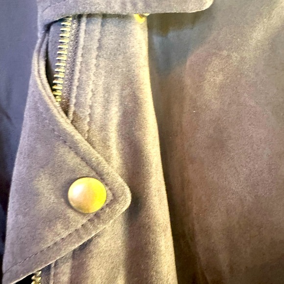 Blue suede jacket by Rebecca Minkhoff, size large, barely worn - Picture 5 of 7